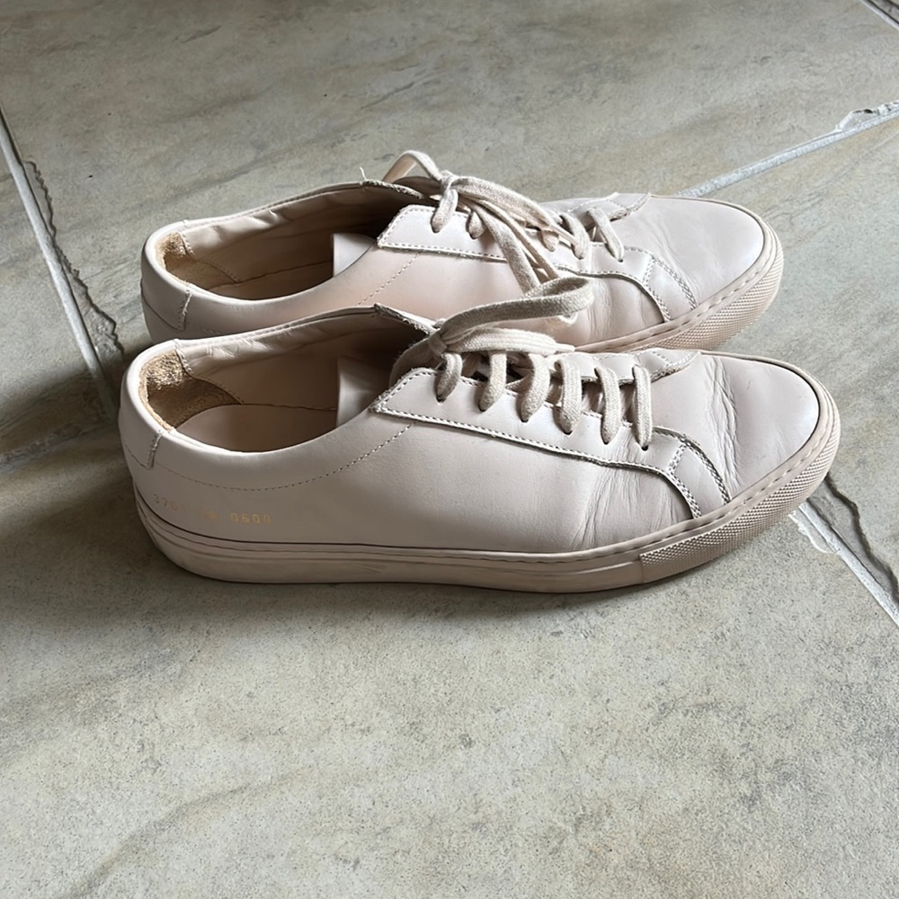 Blush pink Common Projects sneakers